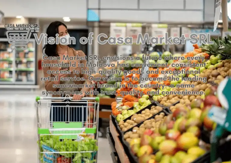 Fresh organic produce aisles and grocery shelves at Casa Market SRL supermarket Moldova - Casa Market SRL - Long-Term Corporate Vision