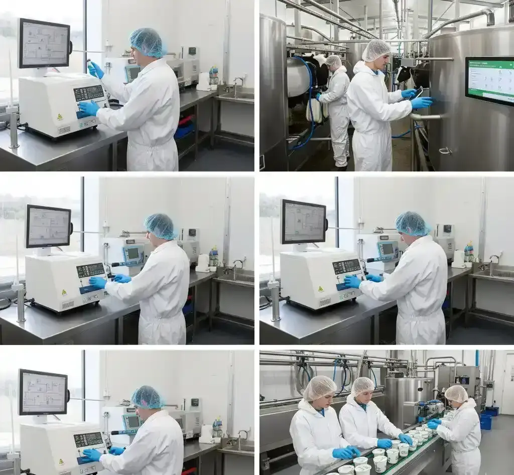 Fresh pasteurized milk bottling and organic dairy processing at LaptePur SRL Moldova - LaptePur SRL - Organic Dairy Products & Milk Processing (42)